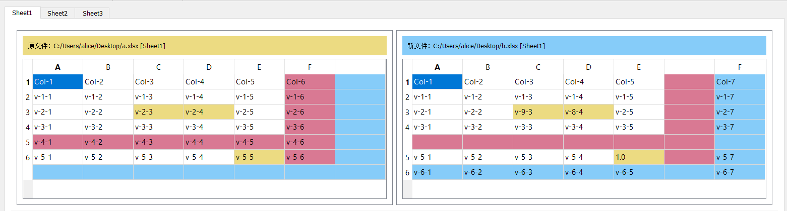 display excel view